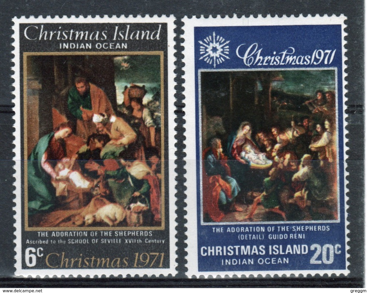 Christmas Island Set Of Stamps To Celebrate Christmas 1971. - Christmas Island