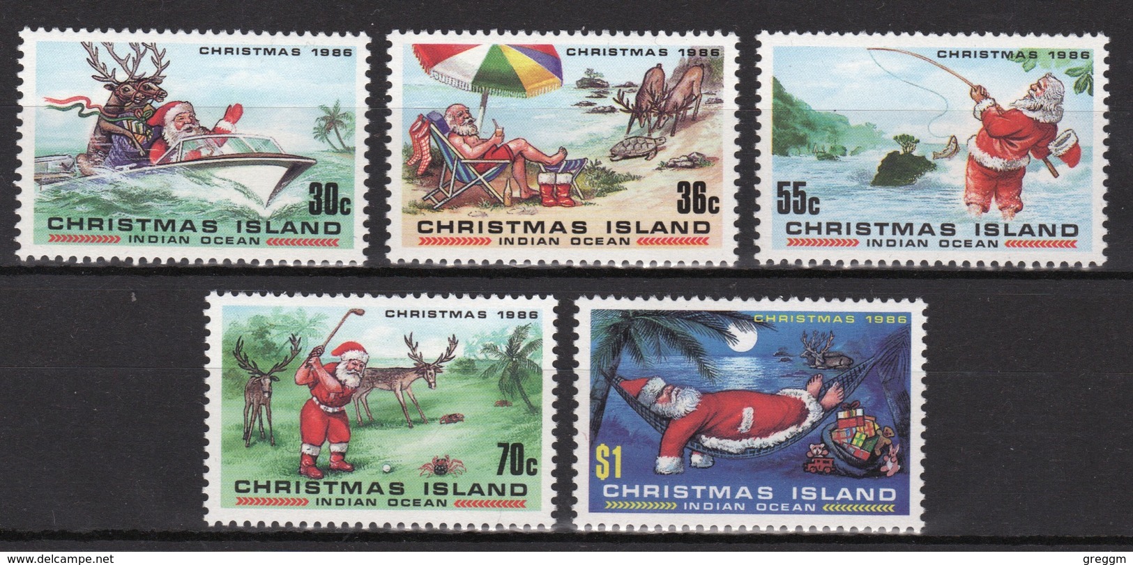 Christmas Island Set Of Stamps To Celebrate Christmas 1986. - Christmas Island