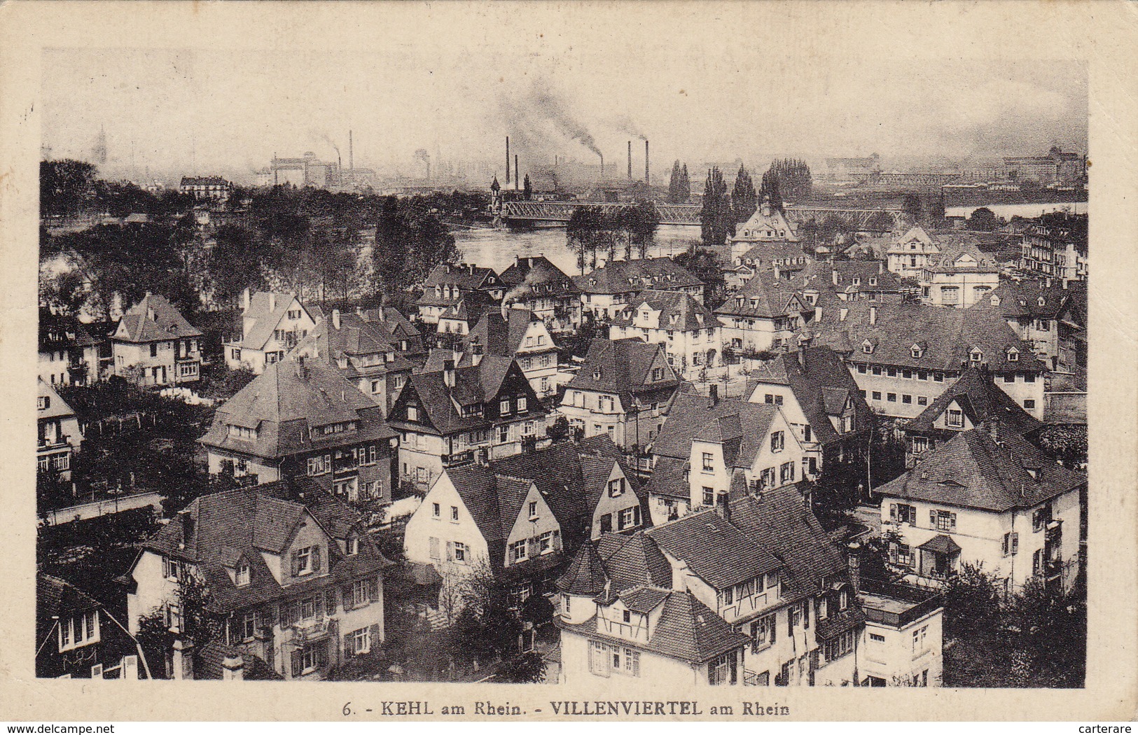 Cpa,allemagne,KEHL AM  RHEIN,villenviertel A Rhein,vue Aérienne,fribourg Em Brigau,ortenau,rare,1927 - Kehl