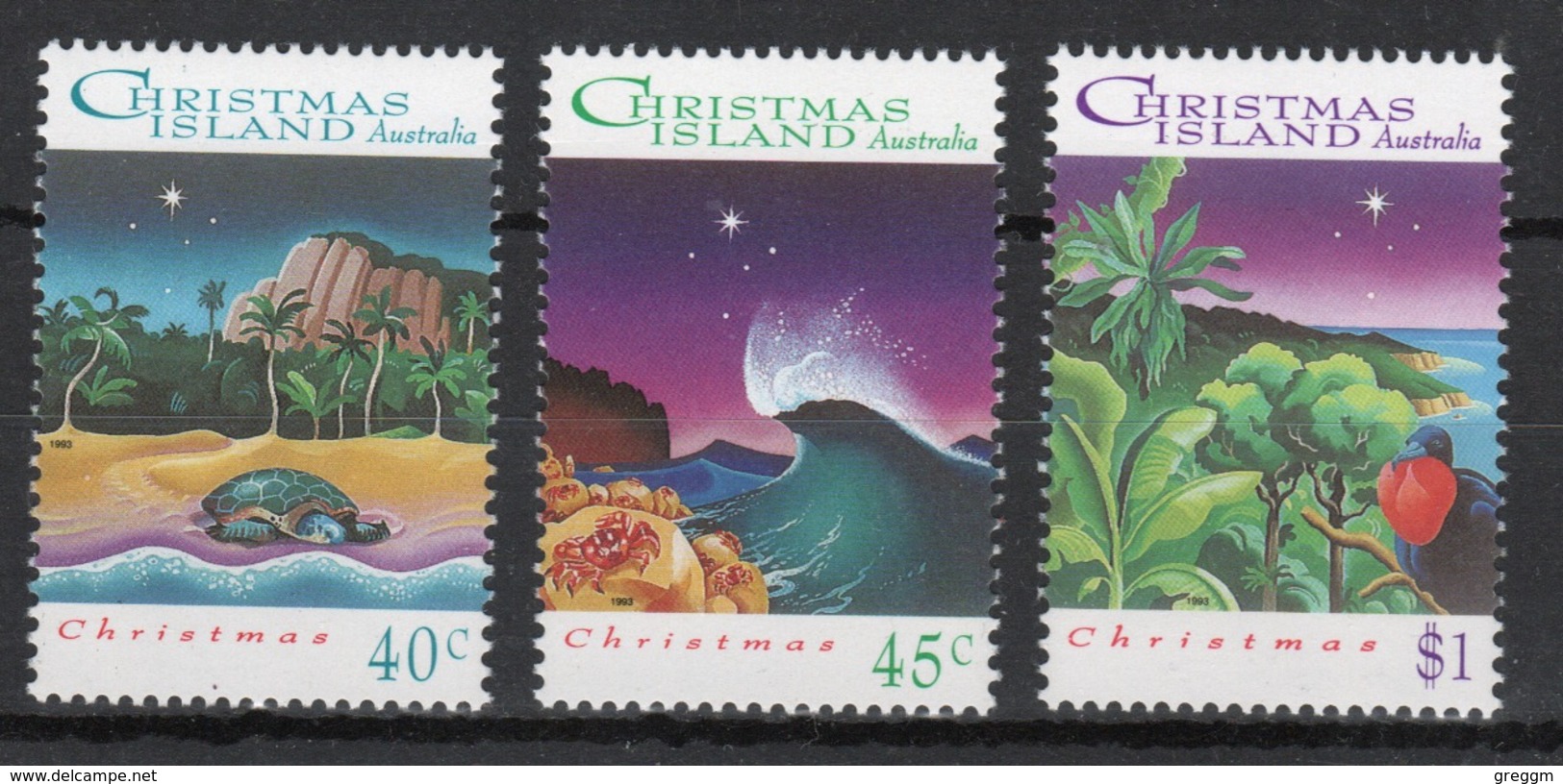Christmas Island Set Of Stamps To Celebrate Christmas 1993. - Christmas Island