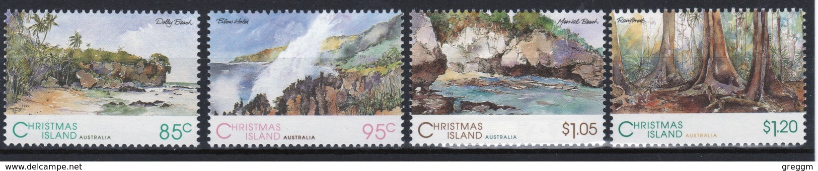 Christmas Island Set Of Stamps To Celebrate Scenic Views Of The Island 1993. - Christmas Island