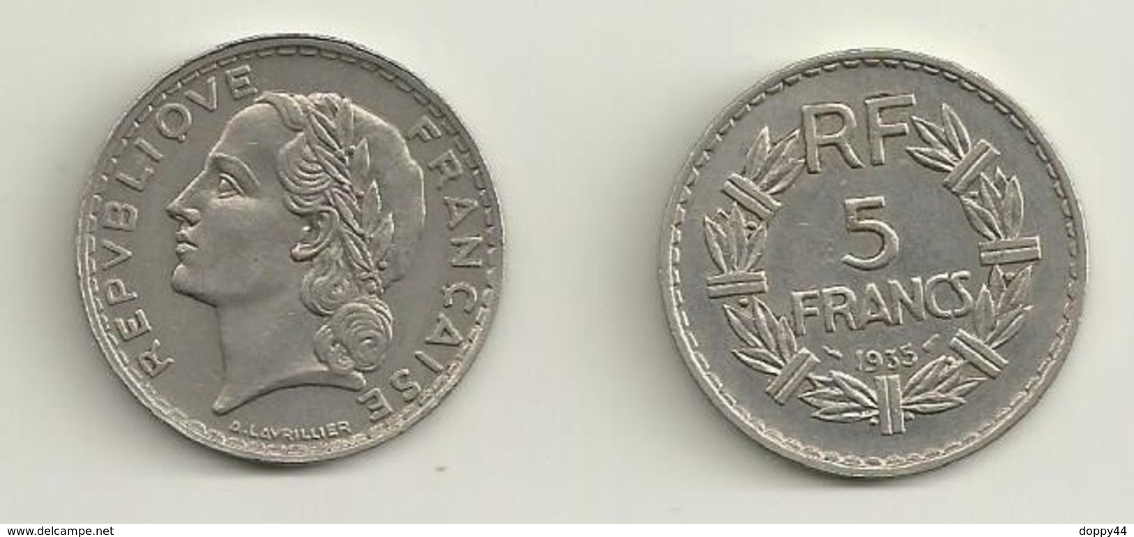 PIECE 5 FRANCS  1935 AYANT CIRCULEE - Autres & Non Classés