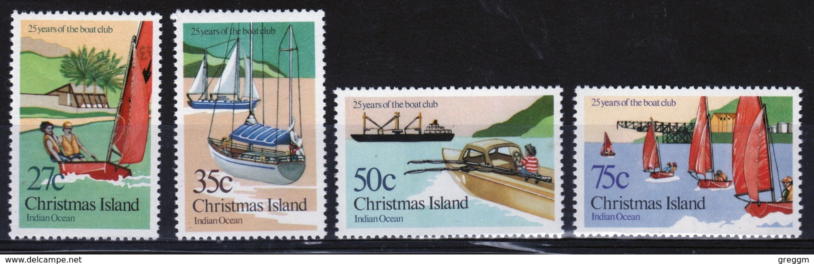 Christmas Island Set Of Stamps To Celebrate 25 Years Of The Boat Club 1983. - Christmas Island