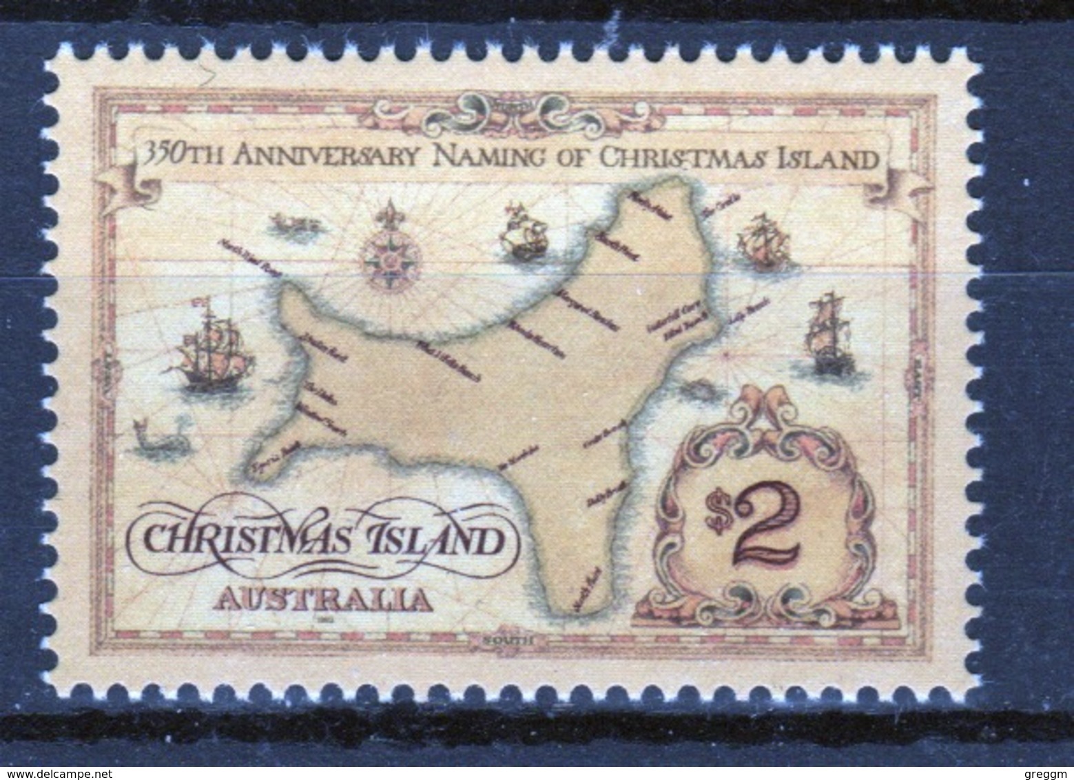 Christmas Island Set Of Stamps To Celebrate 350 Years Since The Naming Of The Island 1993. - Christmaseiland