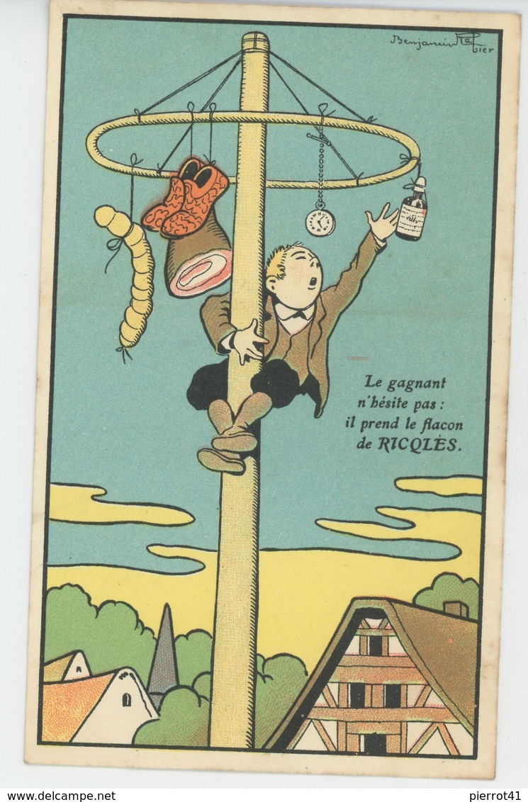 ENFANTS - Jolie Carte Fantaisie Pub Pour ALCOOL DE MENTHE DE RICQLÈS Signée BENJAMIN RABIER - Rabier, B.