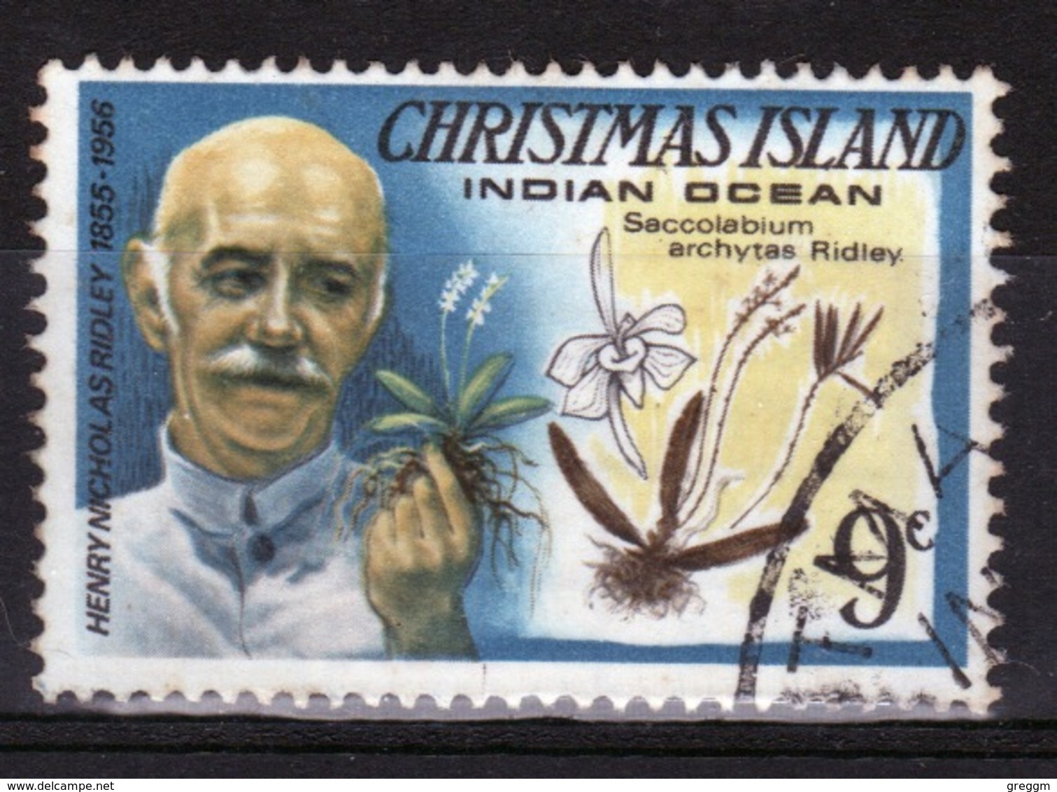Christmas Island  9 Cent Stamp From 1977 Set. This Stamp Is In Fine Used Condition - Christmas Island