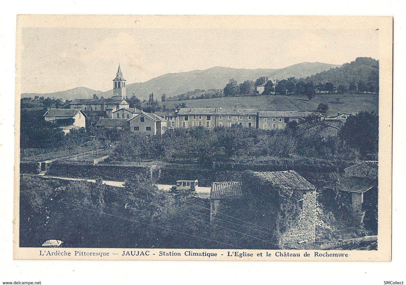 07 Jaujac, L'église Et Le Chateau De Rochemure (2795) L300 - Autres & Non Classés