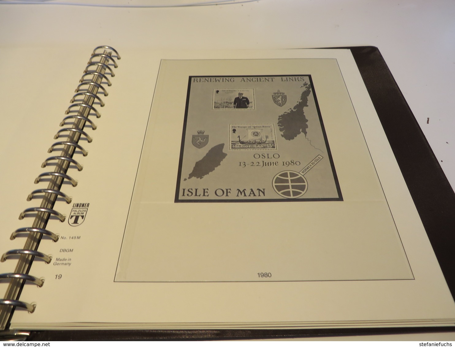 ISEL  OF  MAN 1973 bis 1984 geb. LINDNER-T-VORDRUCKTEXT  mit  o /  * /  ** /  MARKEN  im geb. RINGBINDER