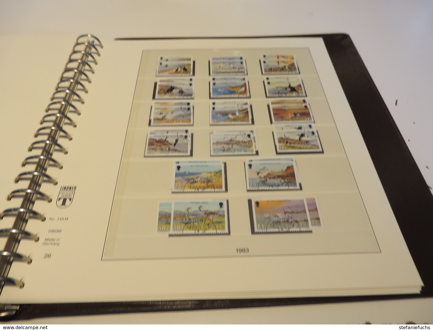 ISEL  OF  MAN 1973 bis 1984 geb. LINDNER-T-VORDRUCKTEXT  mit  o /  * /  ** /  MARKEN  im geb. RINGBINDER