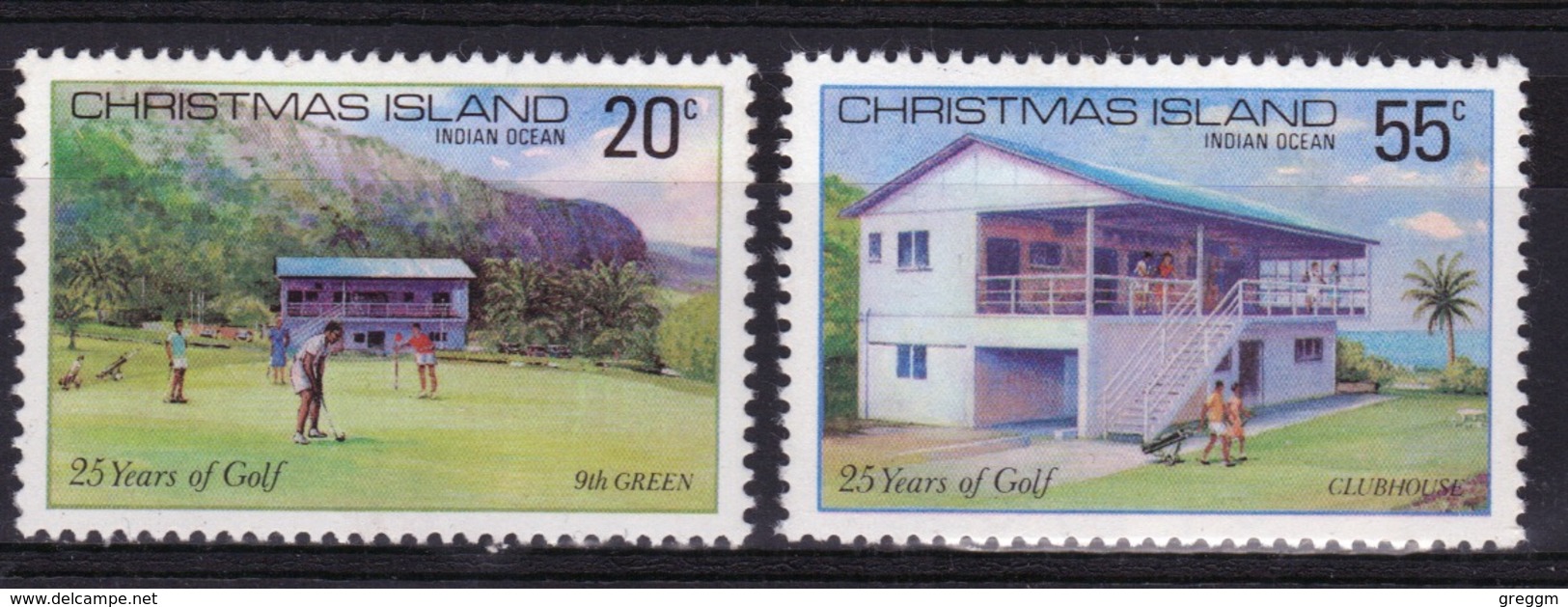 Christmas Island  Set Of Stamps To Celebrate 25 Years Of Golf.  This Set Is In Unmounted Mint Condition - Christmas Island