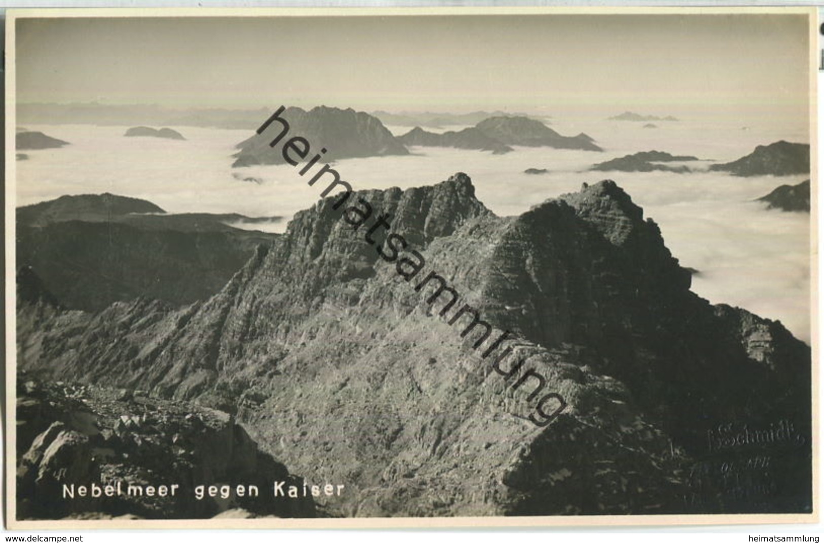 Kaiser - Nebelmeer - Foto-Ansichtskarte - Verlag Josef Schmidt Lofer - Lofer