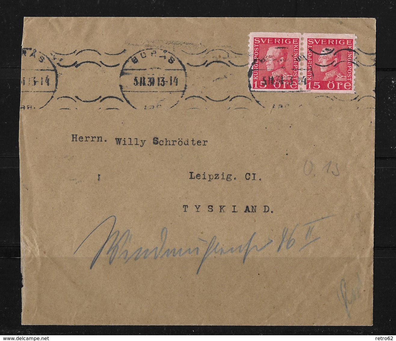 1931 Letter From Boras To Leipzig - Lettres & Documents