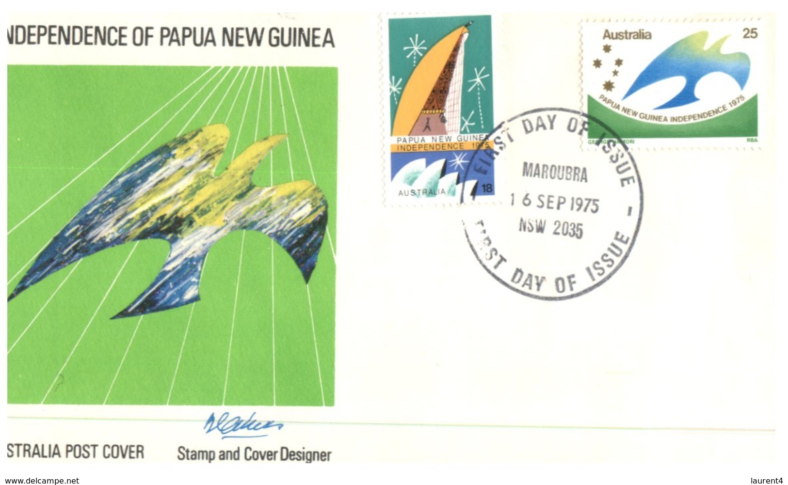 (103) Australia FDC Cover - 1975 - Papua - Premiers Jours (FDC)