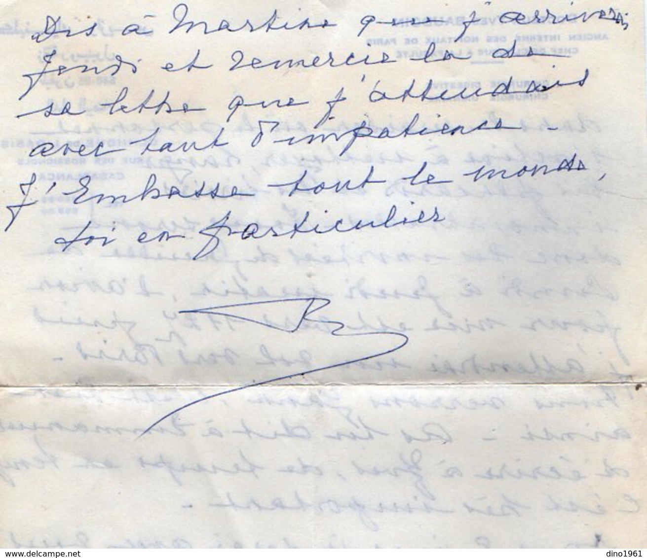 VP12.063 - Lettre Du Docteur Yves BAUDOIN à La Clinique De L'Oasis à CASABLANCA ( Maroc ) Récit - Manoscritti