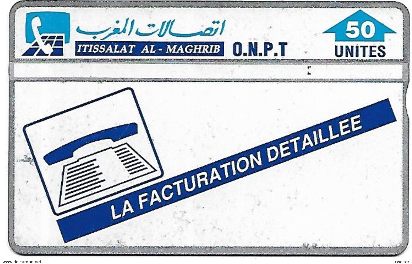 @+ Maroc - Facturation Detaillée ONPT - 50U. (401H) - Ref : ONPT-22 (401H) - Maroc