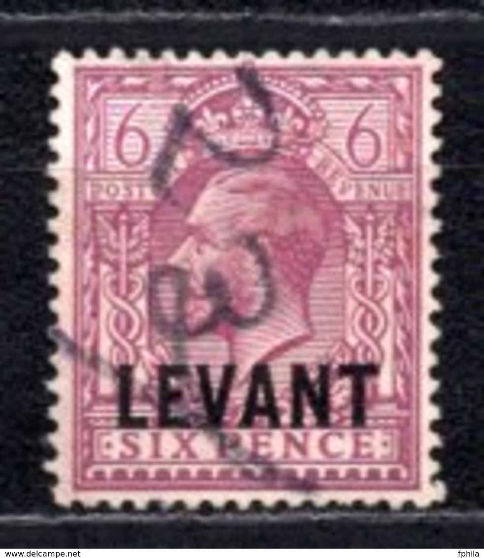 1921 GREAT BRITAIN 6P. LEVANT OVERPRINT MICHEL: L59 USED - Britisch-Levant