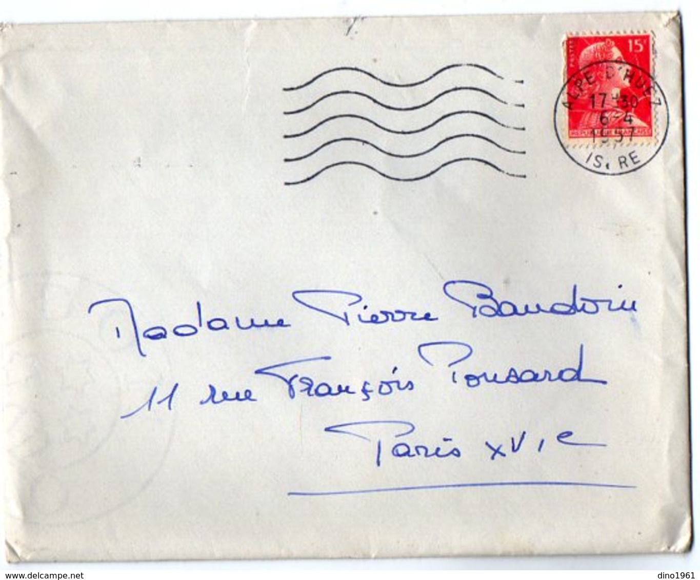 VP12.067 - Carte & Lettre Illustrée De Mme BAUDOIN à Hotel EDELWEISS à L' ALPE - D' HUEZ ( Isère ) - Manuscrits