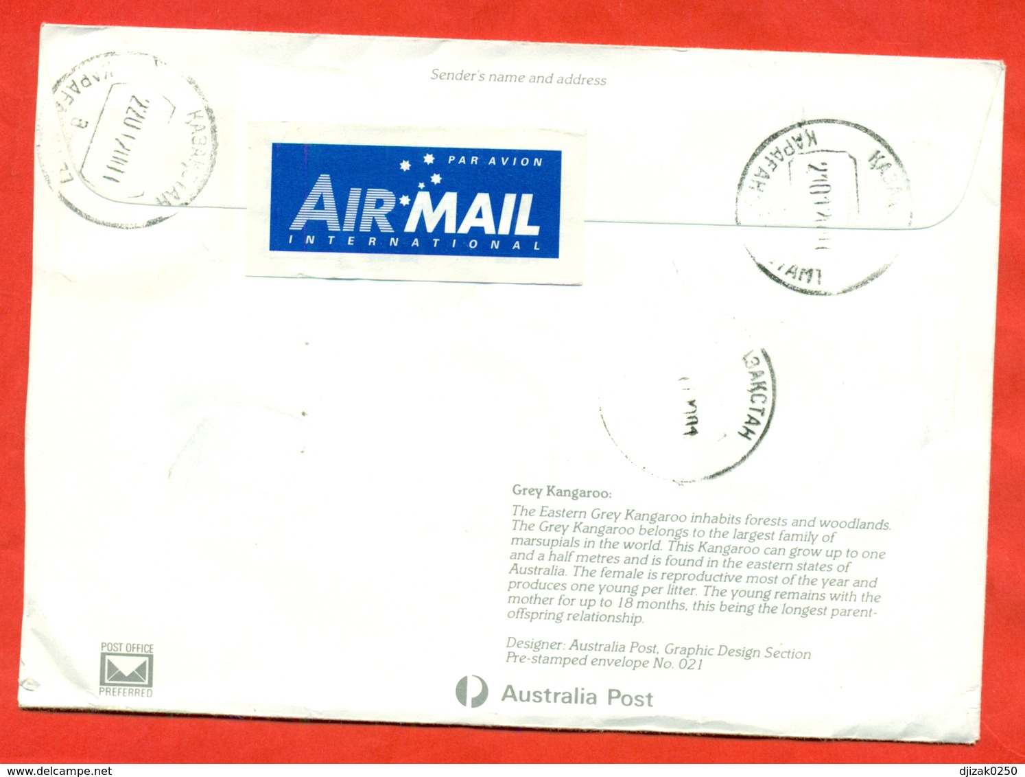 Australia .Aircraft/Fauna.Pre-stamped Envelope Passed The Mail. - Covers & Documents