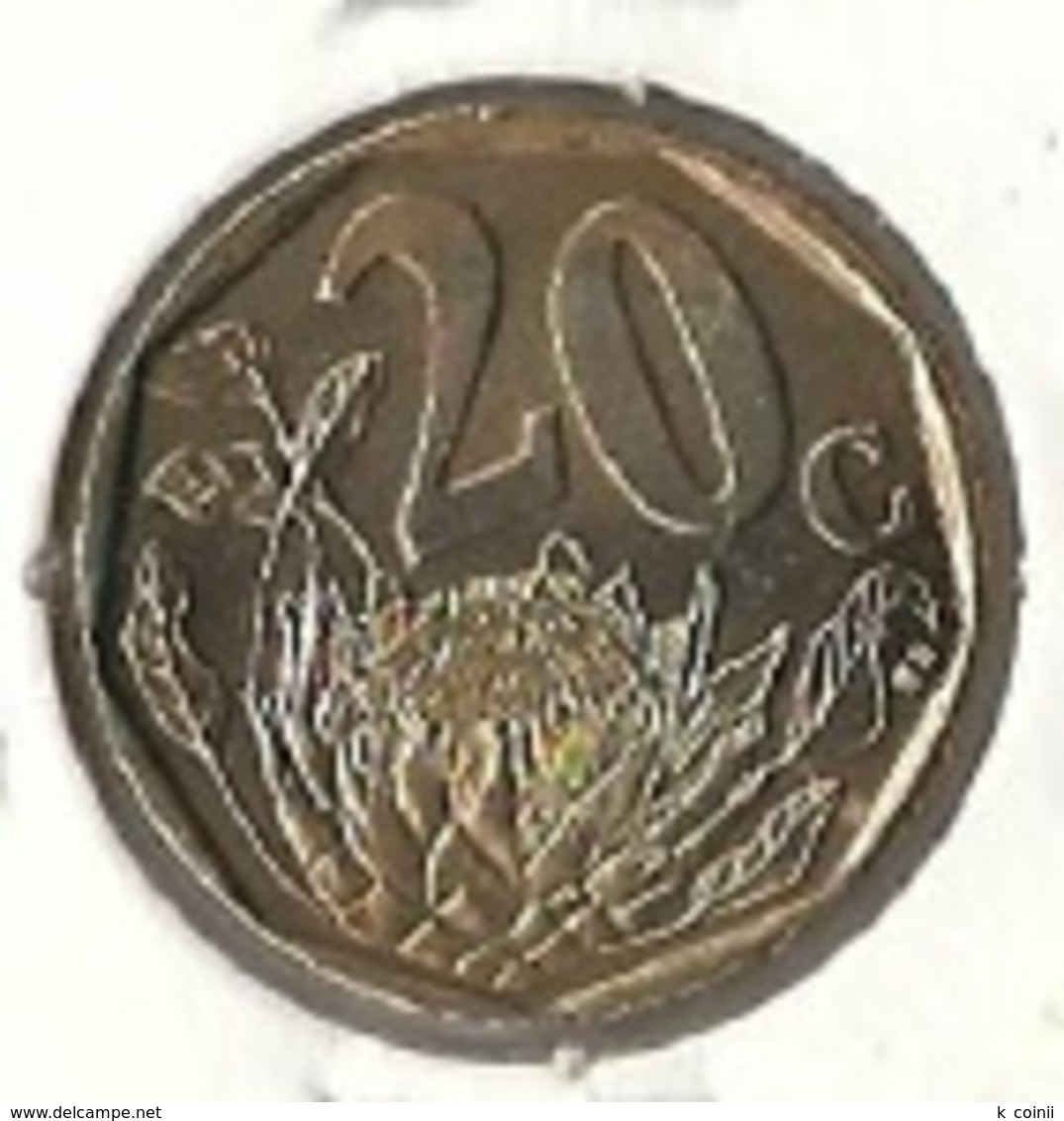 South Africa - 20 Cents 1997 - Flower - UNC - Sudáfrica