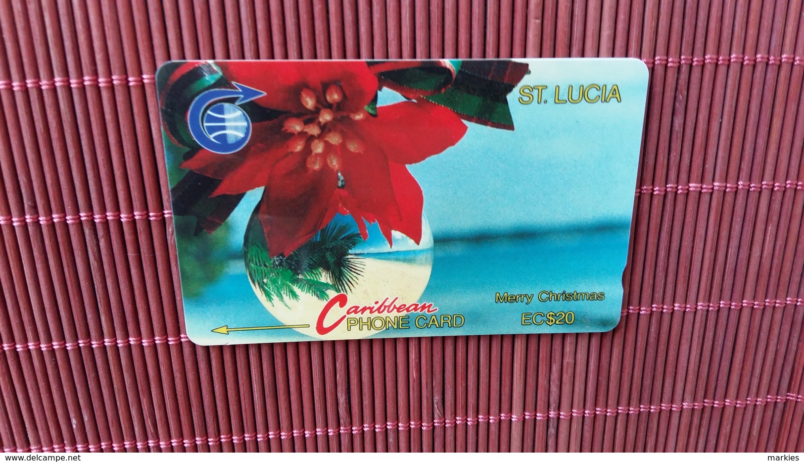 Phonecard Christmas St.Lucia Number 5CSLA Used Rare - Santa Lucia