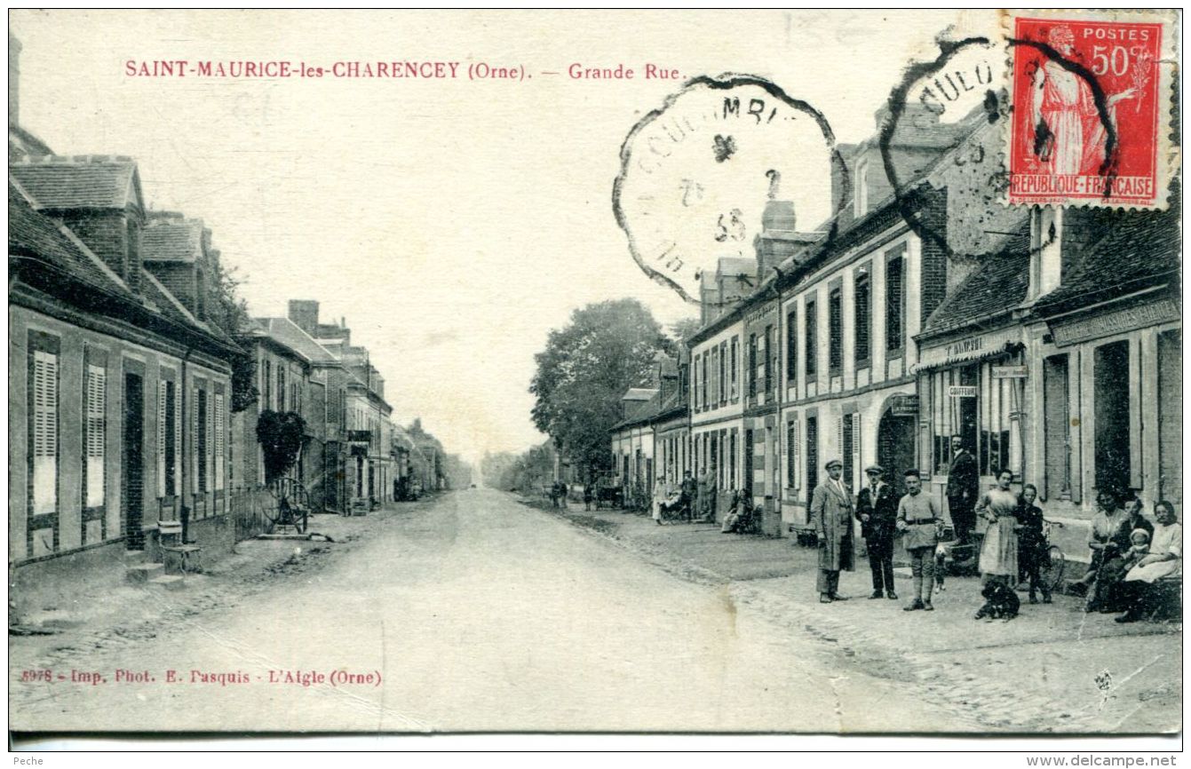 N°766 A -cpa Saint Maurice Les Charencey -grande Rue- - Autres & Non Classés