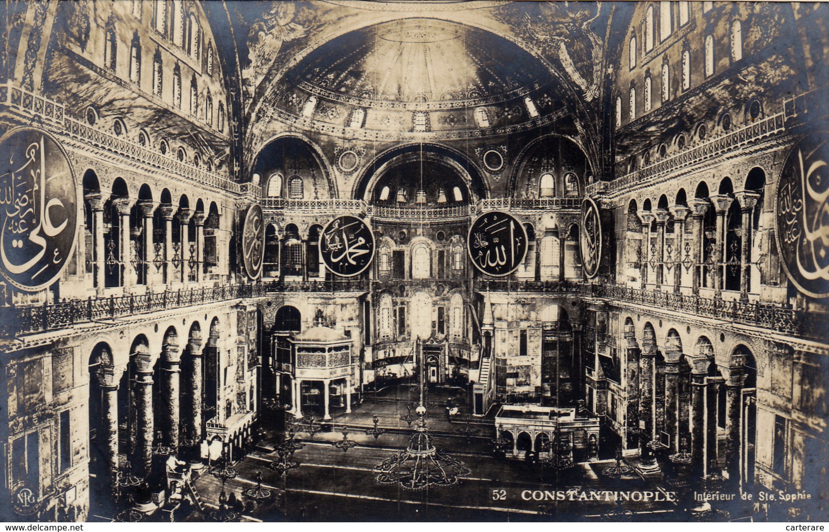 CARTE PHOTO,1919,TURQUIE,TURKEY,TURKIYE,ISTANBUL,CONSTANTINOPLE,EGLISE,MOSQUEE,SAINTE SOPHIE - Turkije
