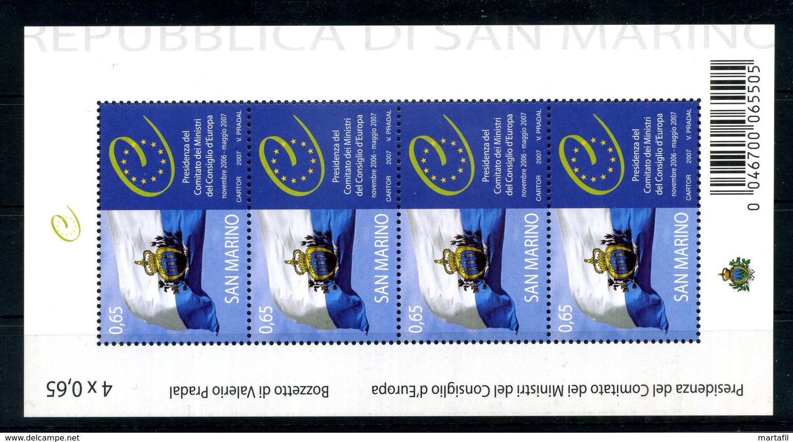 2007 SAN MARINO BF84 MNH ** - Blocs-feuillets