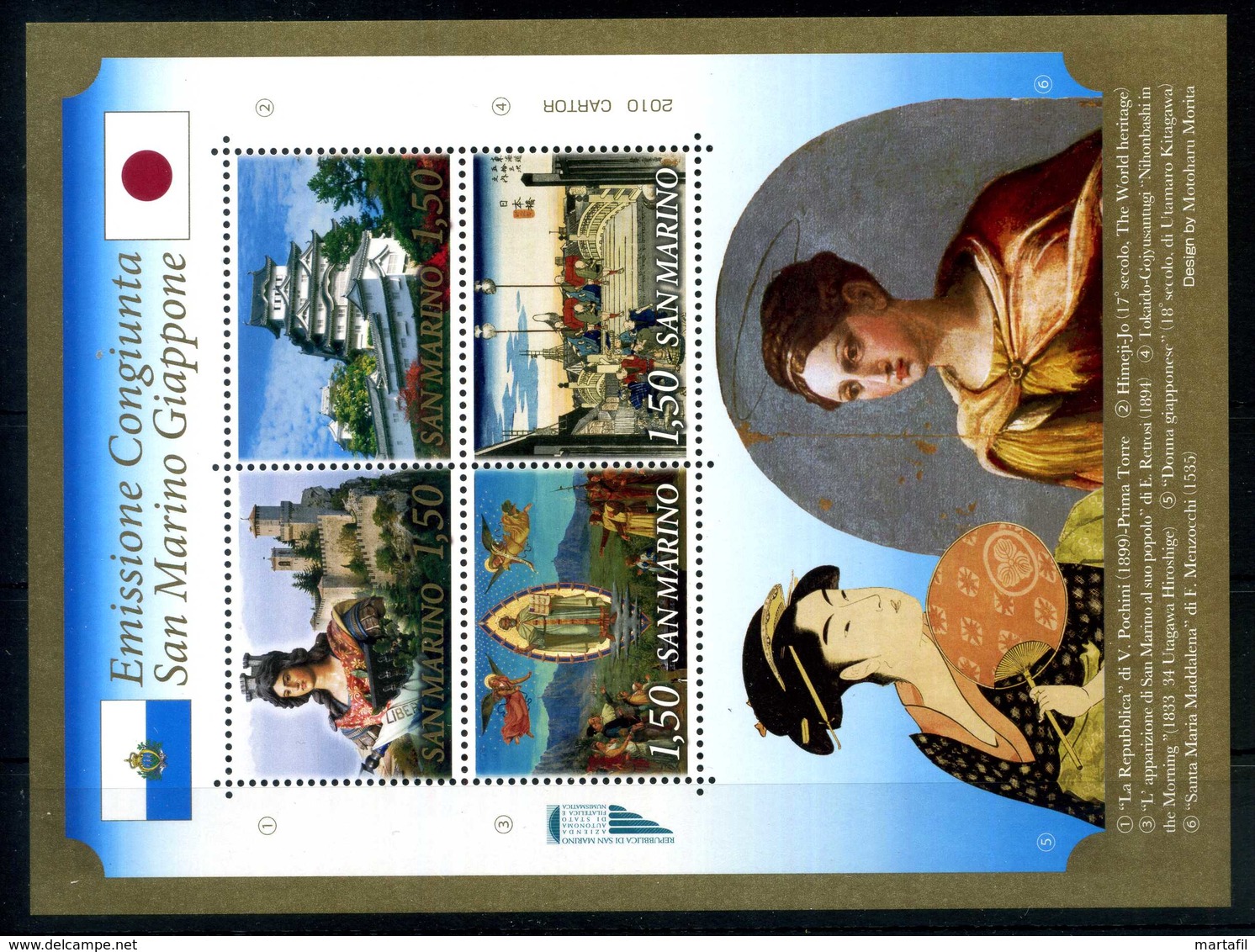 2010 SAN MARINO BF100 MNH ** - Blokken & Velletjes