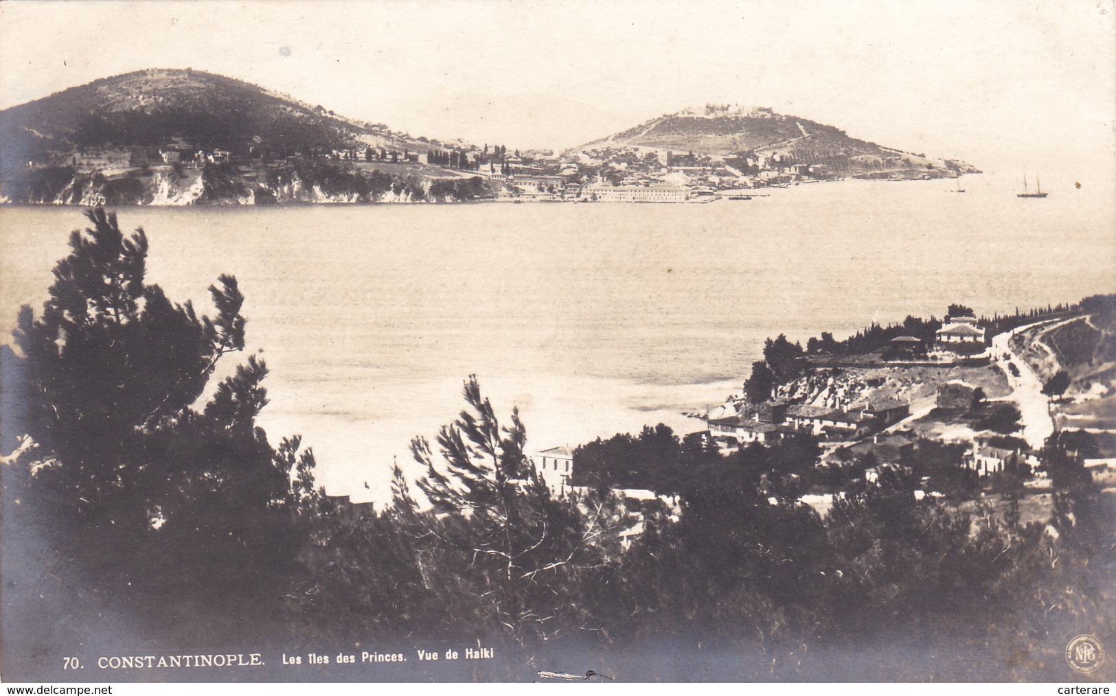 CARTE PHOTO,1919,TURQUIE,TURKEY,TURKIYE,ISTANBUL,CONSTANTINOPLE,ile Des Princes,montagne,colline - Turkije