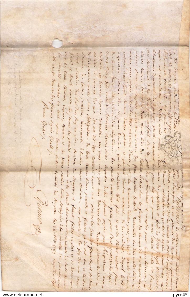 ACTE NOTARIE SUR PEAU DE 1789 DE LORRAINE ET BAR ACTE DE VENTE - Manuscrits