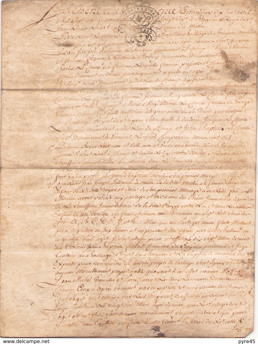 ACTE NOTARIE SUR PEAU DE 1787 DE LORRAINE ET BAR ACTE DE VENTE - Manuscrits