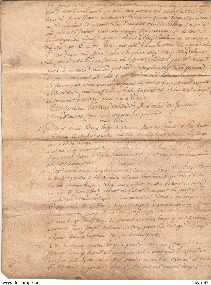 ACTE NOTARIE SUR PEAU DE 1787 DE LORRAINE ET BAR ACTE DE VENTE - Manuscrits