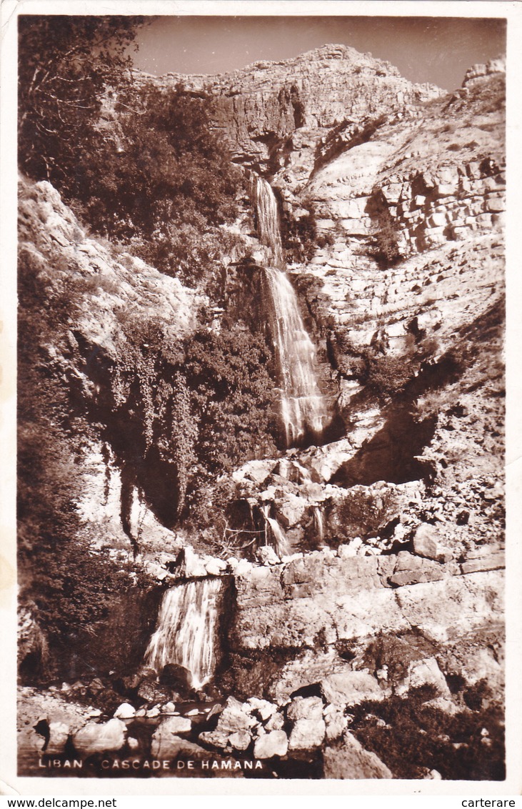 CARTE PHOTO SPORT BEYROUTH,LIBAN,LEBANON, Prés Syrie, Israel,CASCADE  HAMANA,chute D'eau - Liban