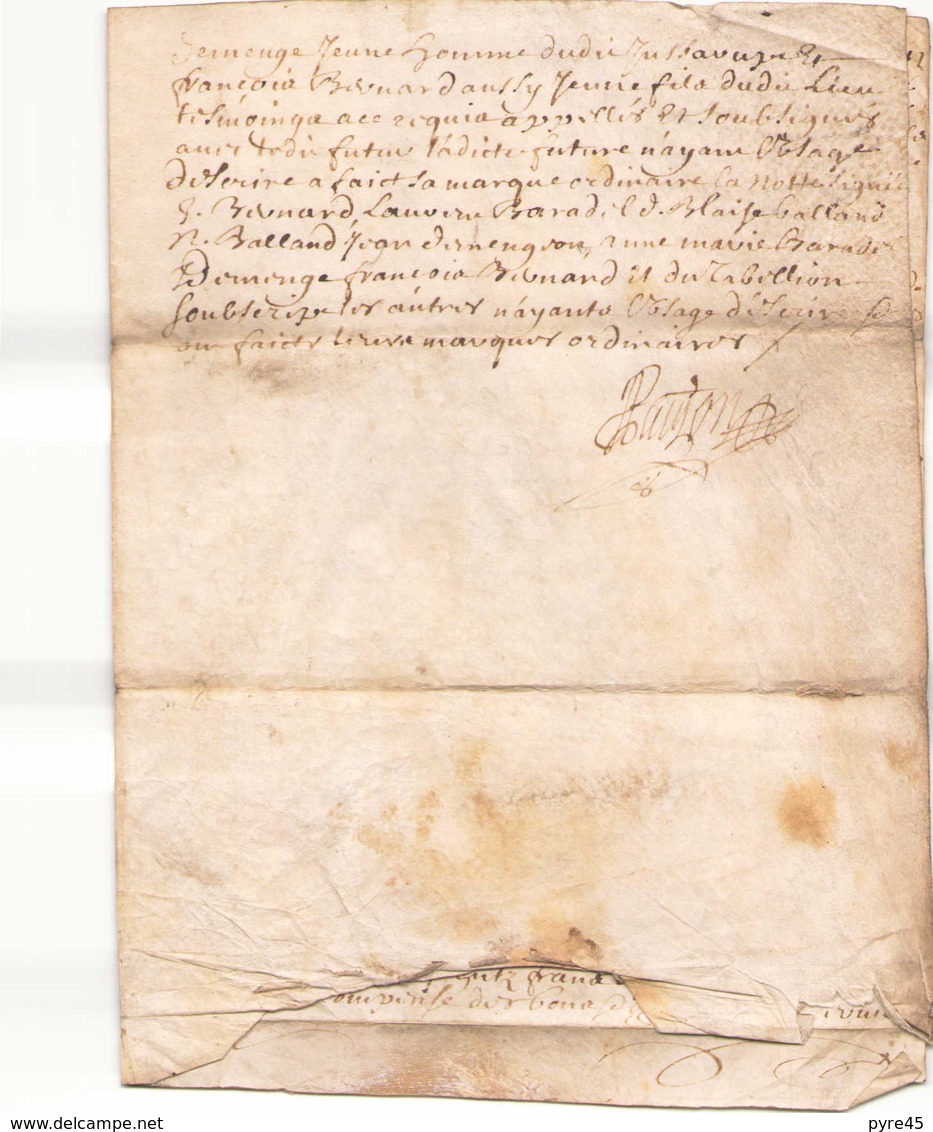 ACTE NOTARIE SUR PEAU DE 1742 DE LORRAINE ET BAR ACTE DE MARIAGE - Manuscrits