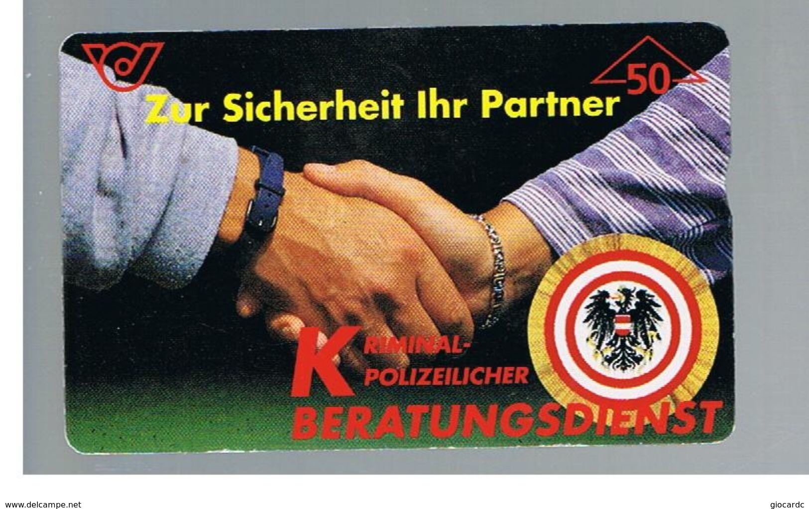AUSTRIA - TELEKOM AUSTRIA L&G - 1996 CRIMINAL POLICE SECURITY   -     USED - RIF. 10275 - Politie