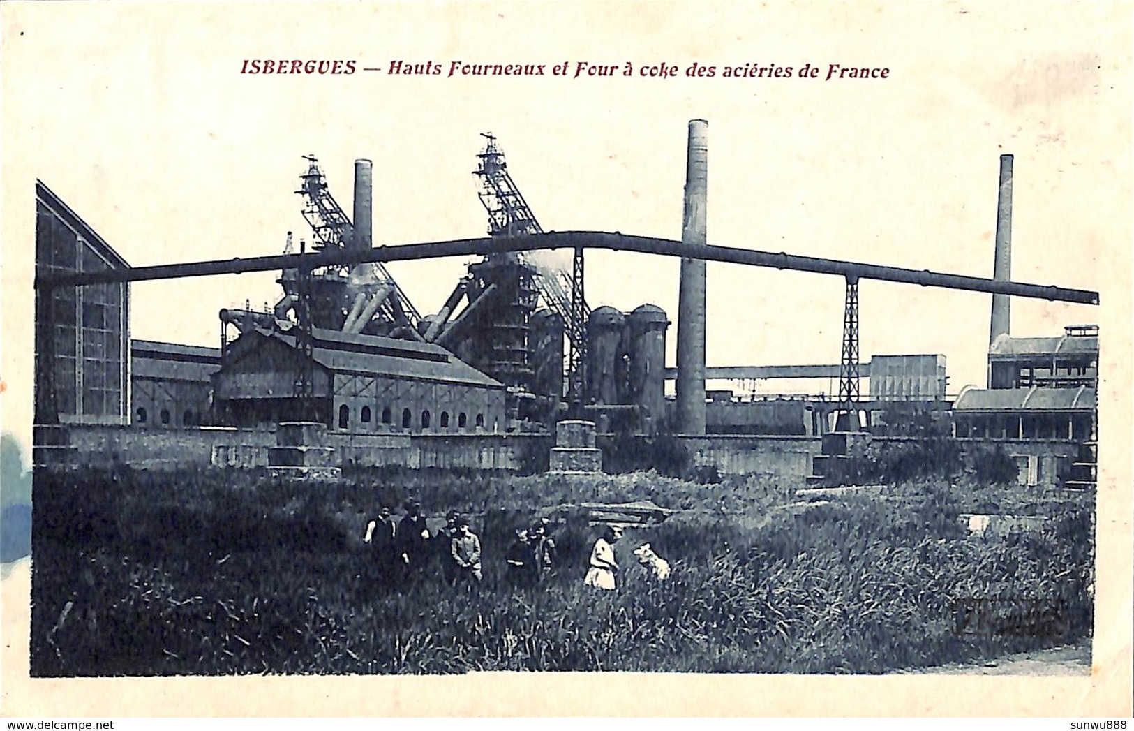 62 - Isbergues - Hauts Fourneaux Et Four à Coke Des Aciéries De France (animée, 1930) - Isbergues