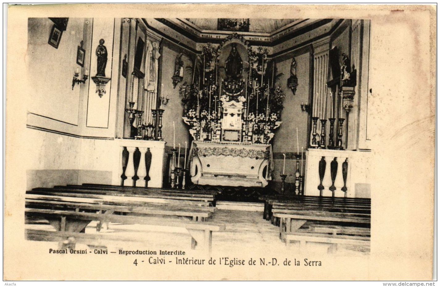 CPA CORSE Calvi- Intérieur De L'Eglise De N.-D. De La Serra. (711506) - Calvi