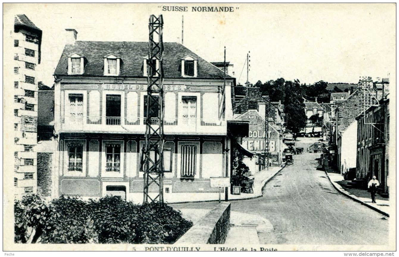 N°713 A -cpa Pont D'Ouilly -l'hôtel De La Poste- - Pont D'Ouilly