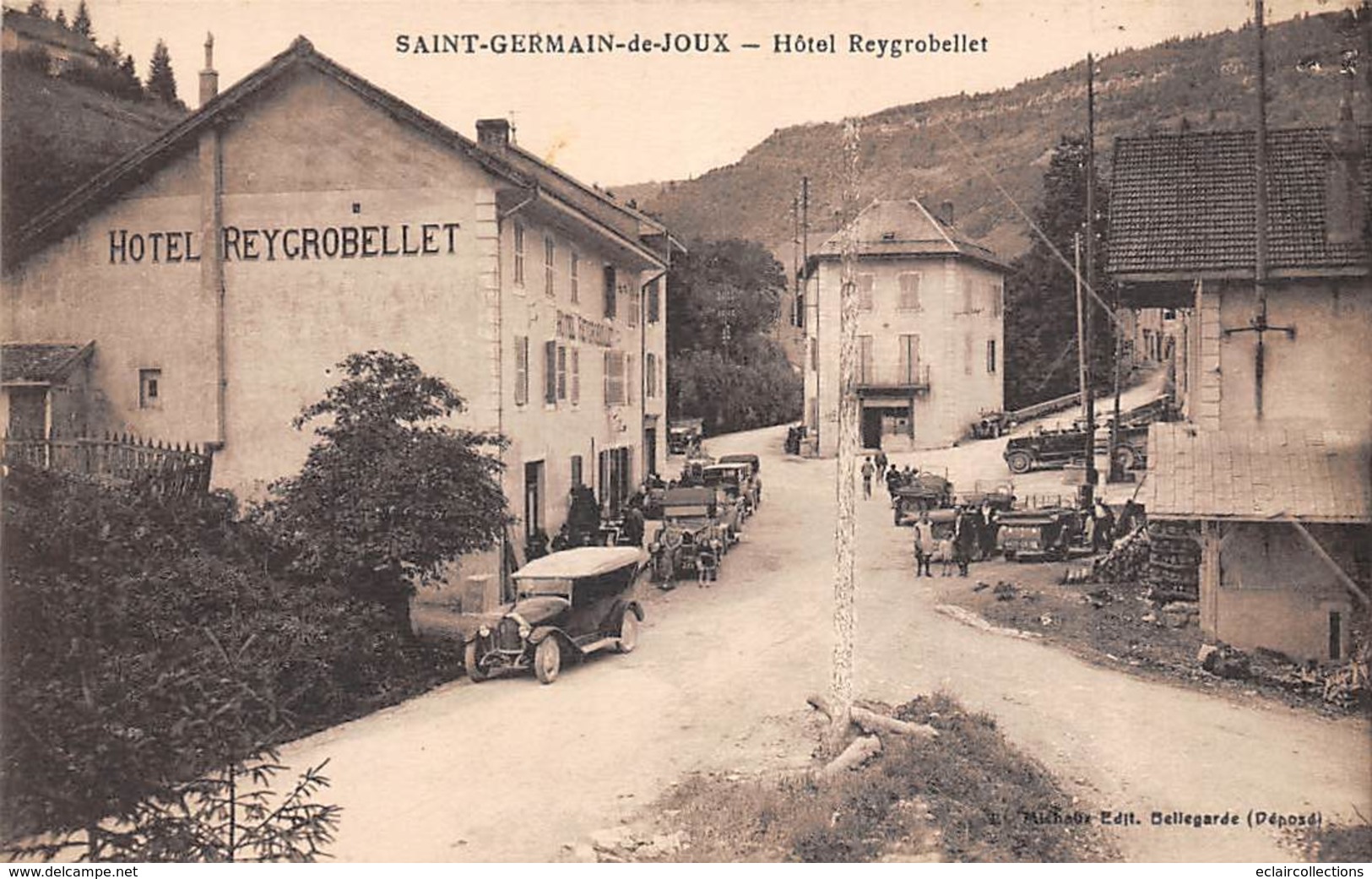 Saint Germain De Joux      01        Hôtel Reygrobellet   .Voitures Anciennes   (voir Scan) - Sin Clasificación