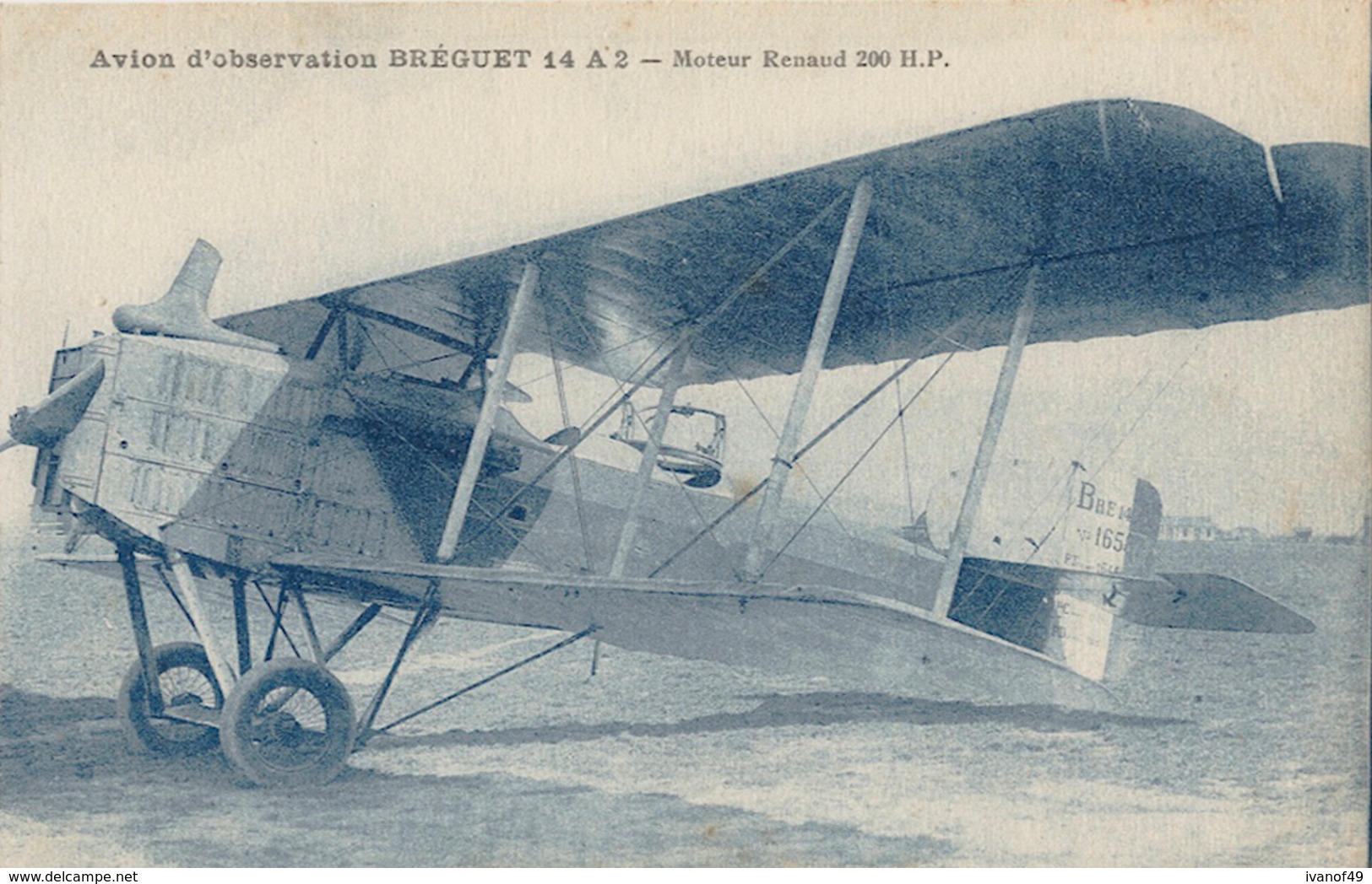 Avion D'observation " Bréguet " 14A2 - Moteur Renaud 200 H.P. - 1914-1918: 1ère Guerre