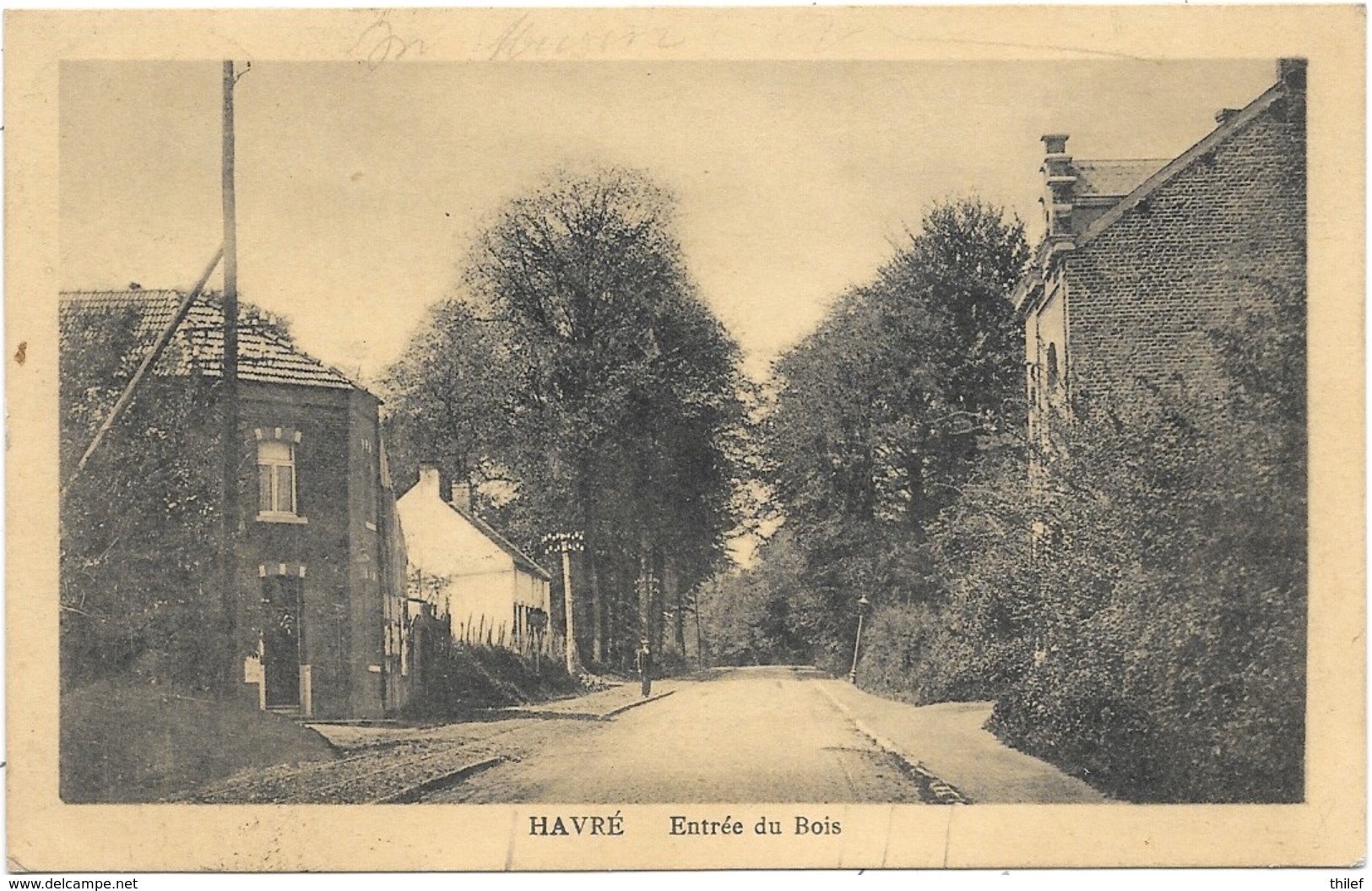 Havré NA10: Entrée Du Bois 1920 - Mons