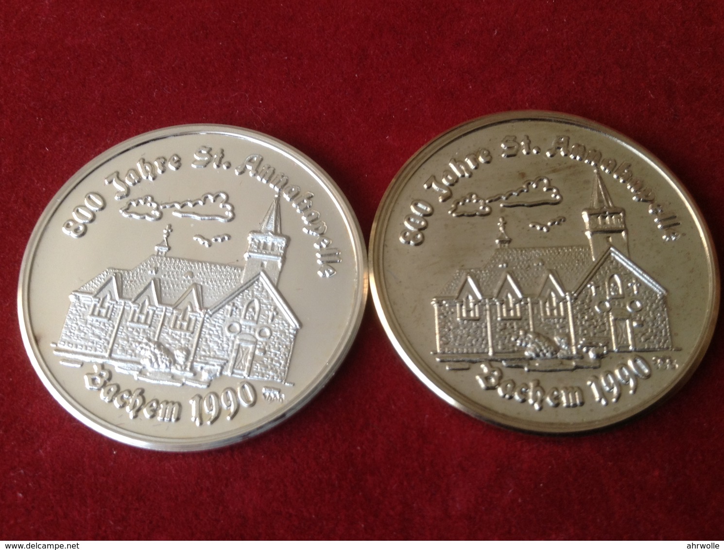Medaillen Bachem Ahr 800 Jahre Sankt Anna Kapelle 1990 Silber - Pièces écrasées (Elongated Coins)