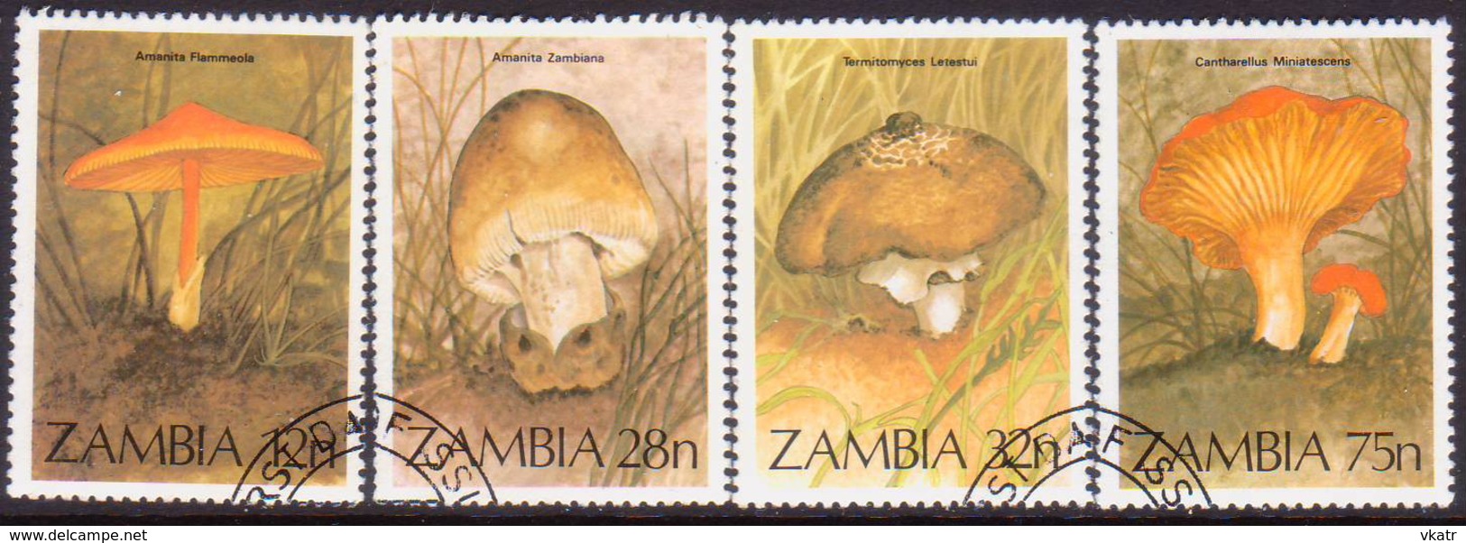 ZAMBIA 1984 SG #420-23 Compl.set Used Fungi - Zambia (1965-...)