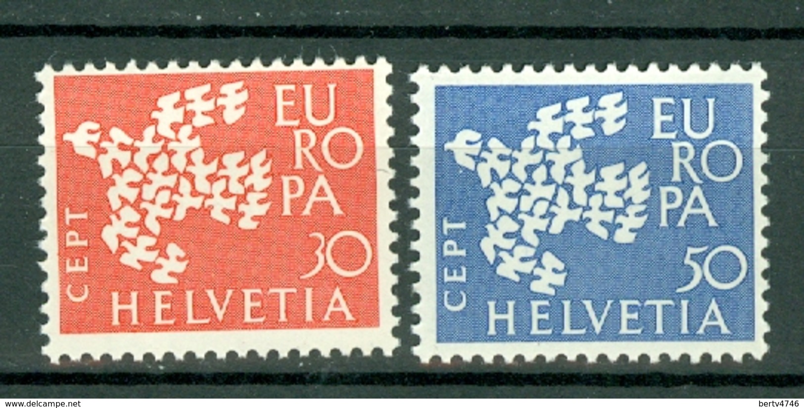 Helvetia 1961  EUROPA Yv. 682/83**, Mi 736/37** Cote € 1,75 MNH - Neufs