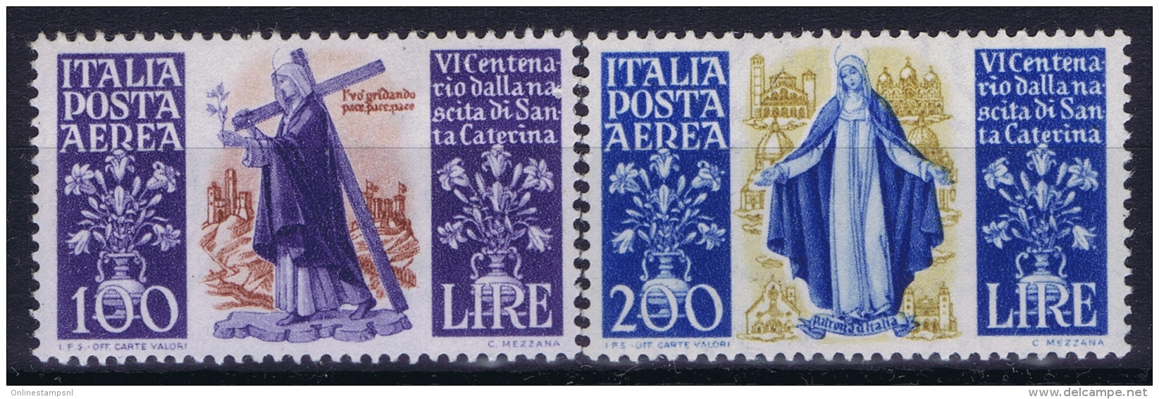 Italy 1948 Sa A146 - A147 , Mi 744 - 745 Postfrisch/neuf Sans Charniere /MNH/** - Luftpost