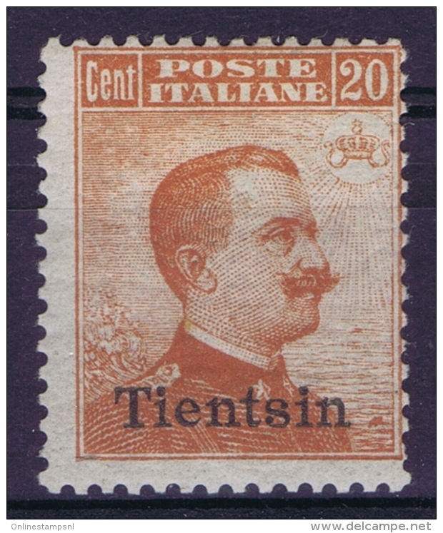 Italy  Tientsin   Sa 8, Sensa Filigrane MH/* Flz/ Charniere No Watermark - Tientsin