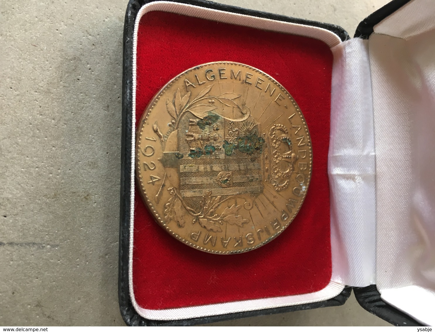 Medaille - Algemeene Landbouwprijskamp 1924 - Albert Koning Der Belgen - Beates - Other & Unclassified