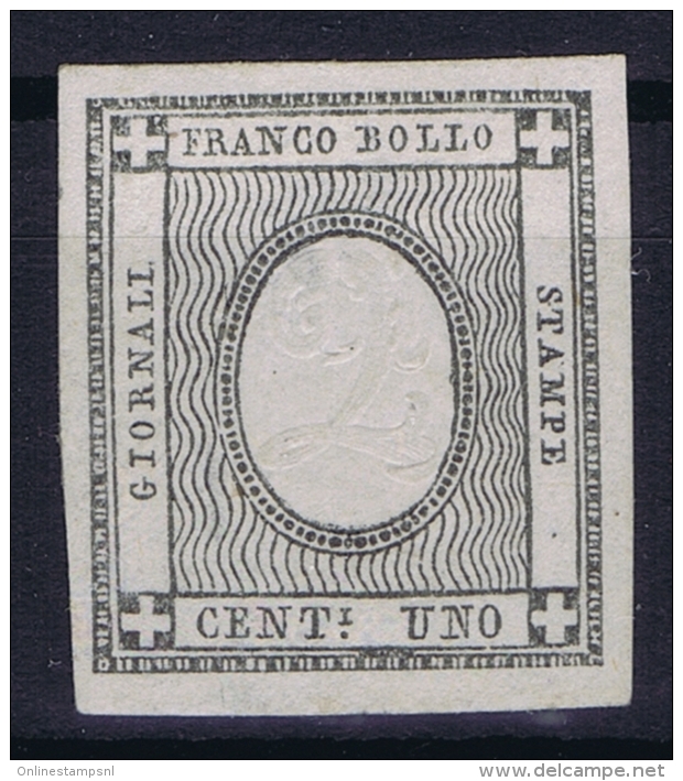 Italy  Sardegna Sa 19 M   Mi Nr 16 II   MH/* Flz/ Charniere    Cartana Embossed 2 - Sardegna