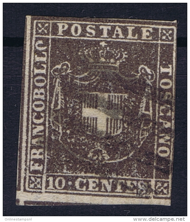 Italy  Toscana  Sa  19 Mi Nr 19b  Darkbrown   Obl./Gestempelt/used - Toscana