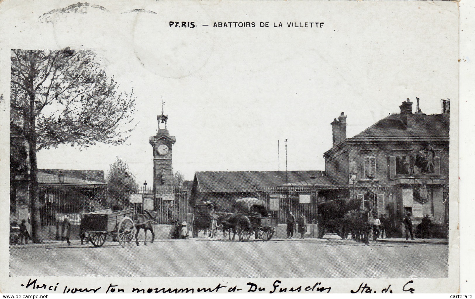 Cpa,paris, Authentique,métier Agroalimentaire,métier De La Viande,abattoir De La Villette,1903 - Paysans